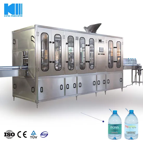 Hoàn toàn tự động 9L 10L Chai lớn 3 trong 1 máy đóng gói chai nước uống