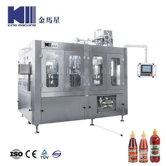 Chai thủy tinh hoàn toàn tự động của máy làm đầy nước tương với CE và ISO
