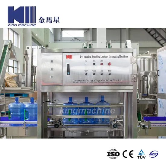 Giá nhà máy tự động 600bph 5 gallon Bóng chai lớn 19L 20L Chất lỏng Nước khoáng nguyên chất Rửa nòng đựng đóng gói máy đóng gói đóng gói