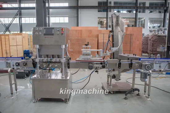 Chai thủy tinh hình chữ T thẳng tự động nhiều loại máy đóng nắp nắp ống máy cho lon