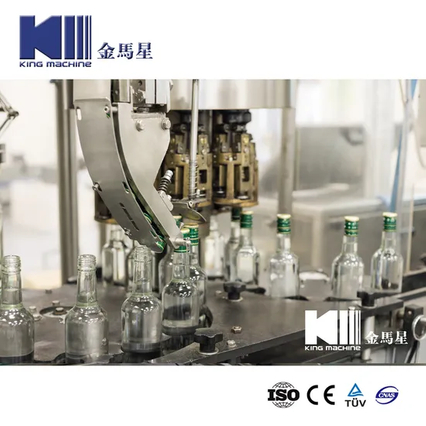 Rượu tự động & Vodka Chai & đóng nắp máy Thiết bị sản xuất nước